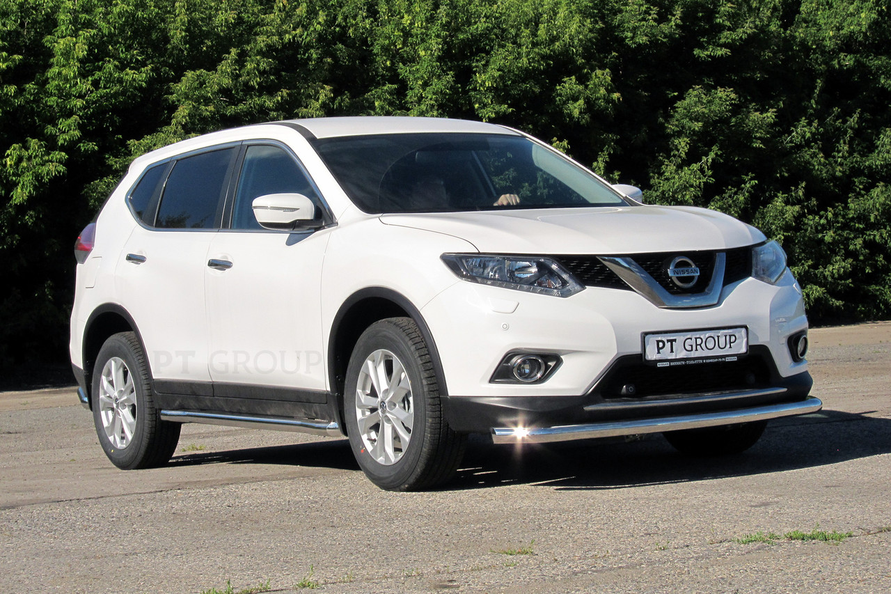 Защита порогов вогнутая 63 мм (НПС) Nissan X-TRAIL с 2015 - фото 2 - id-p106430737