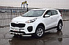 Защита порогов с алюм. площадкой 51мм (НПС) KIA Sportage с 2016, фото 5