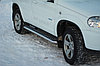 Защита порогов с алюминиевой площадкой 51 мм (НПС) Chevrolet NIVA с 2009, фото 6