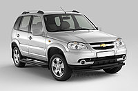 Защита порогов с алюминиевой фигурной площадкой 63 мм (ППК ) Chevrolet NIVA с 2009