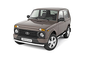 Защита порогов с накладками 63 мм (НПС) LADA "4х4 2121" с 1995 / LADA 4x4 Urban c 2015