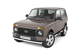 Защита порогов с накладками 76 мм (НПС) LADA 4x4 2121 c 1995 / Urban c 2015