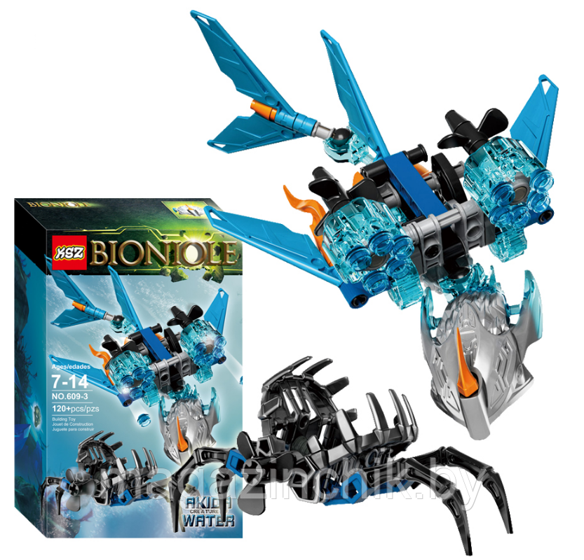 Конструктор Бионикл Тотемное животное воды Акида Bionicle, 609-3 аналог Лего 71302