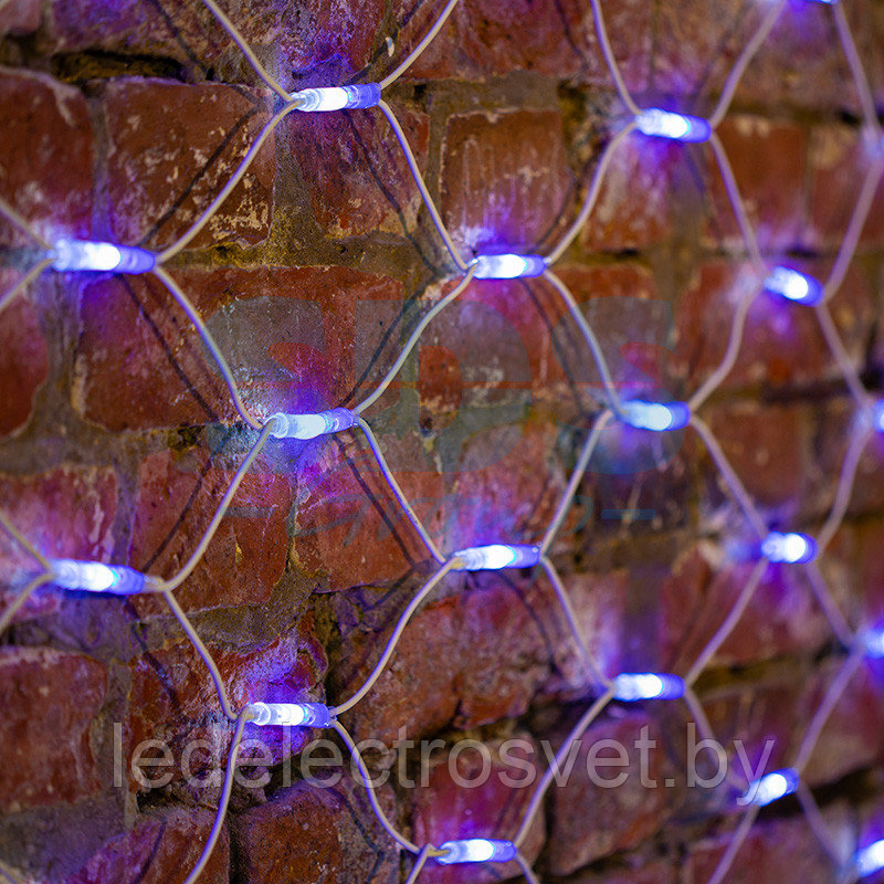 Гирлянда "Сеть" 2x3м, белый КАУЧУК, 432 LED Белые/Синие - фото 1 - id-p106432013