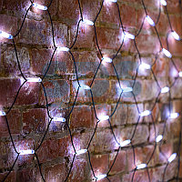 Гирлянда "Сеть" 2x3м, черный КАУЧУК, 432 LED Белые