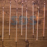 Гирлянда "Тающие сосульки" светодиодная, 8 шт х 50 см, шаг 40 см, 230 В, Теплые Белые светодиоды