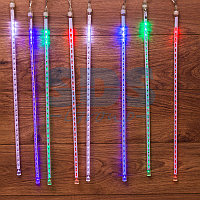 Гирлянда "Тающие сосульки" светодиодная, 8шт х 50см, шаг 40см, 24 В (с трансформатором) мульти светодиоды
