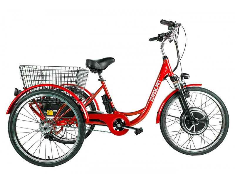 Электровелосипед 3 колесный Crolan 500W - фото 1 - id-p106436846