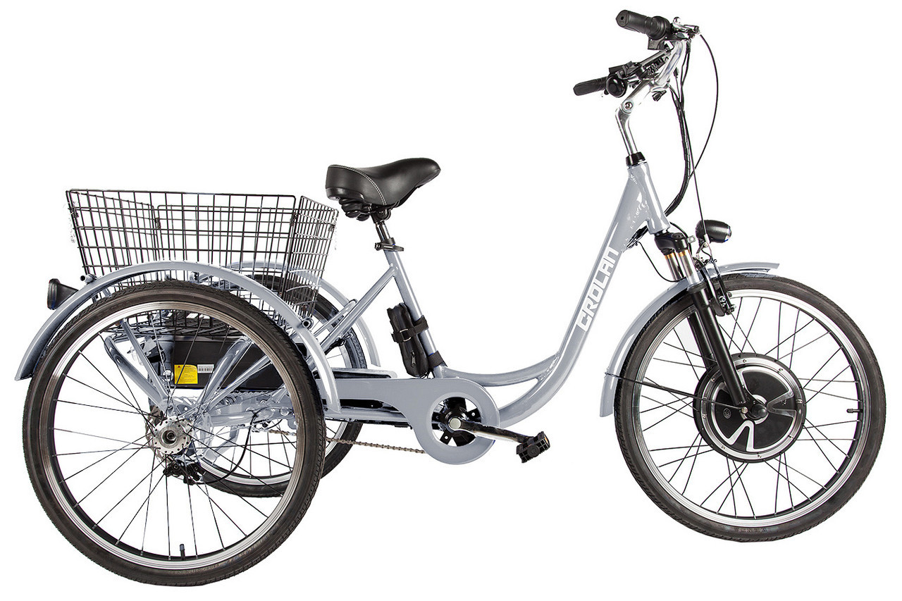 Электровелосипед 3 колесный Crolan 500W - фото 1 - id-p106436849