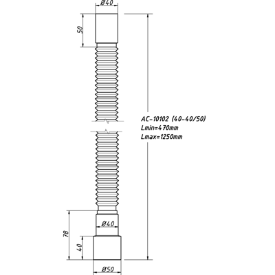 Гибкая труба 1 1/2" х 40/50 АС-10132 ОРИО - фото 2 - id-p106437977