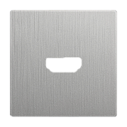 WL09-HDMI-CP / Накладка для розетки HDMI (серебряный рифленый)