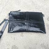 Кожаный клатч черный, фото 3
