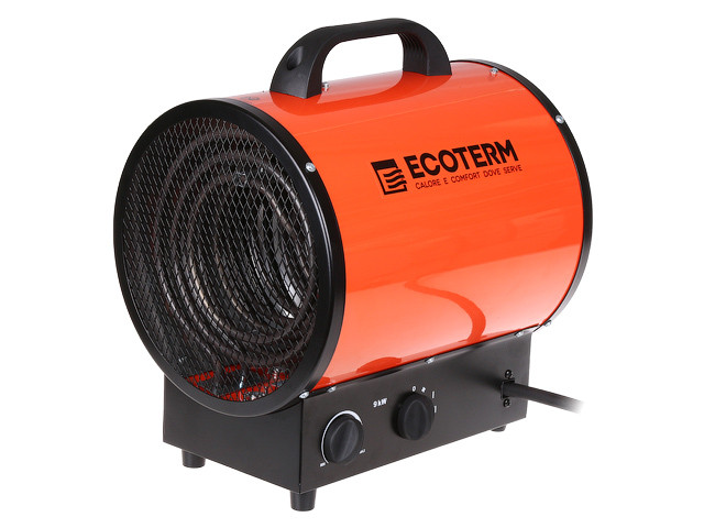 Нагреватель воздуха электр. Ecoterm EHR-09/3E (пушка, 9 кВт, 380 В, термостат) (EHR-09/3E) - фото 2 - id-p106440564