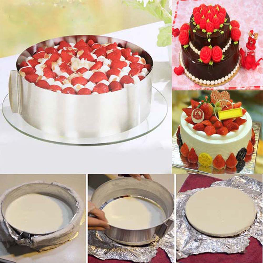 Раздвижная кулинарная форма для торта или салата Cake Ring 16-30 см - фото 7 - id-p106498432