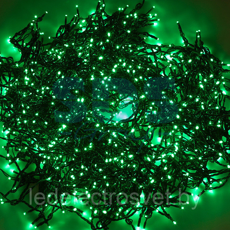 Гирлянда "LED ClipLight" 24V, 5 нитей по 20 метров, цвет диодов Зеленый, Flashing (Белый) - фото 1 - id-p106503531