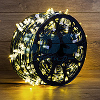 Гирлянда "LED Clip Light" 12V  шаг 150 мм, цвет диодов ТЕПЛЫЙ БЕЛЫЙ, Flashing (Белый)