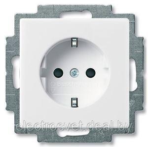 Розетка с заземляющим контактом и шторками ABB Basic55 2013-0-5278 (16 А, альпийский белый) - фото 1 - id-p106504326