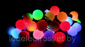 Гирлянда "Мультишарики" Ø13 мм, 20 м, черный ПВХ, 200 диодов, цвет RGB