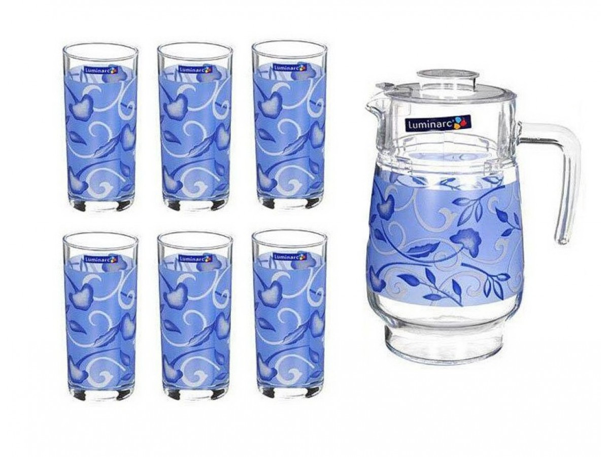 Набор кувшин + стаканы Luminarc Plenitude Blue N3932
