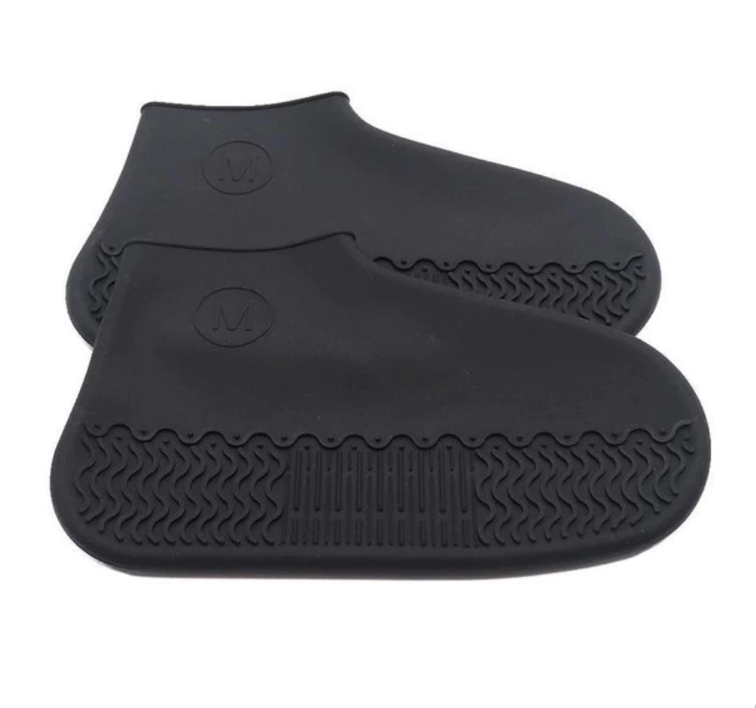 Силиконовые защитные чехлы-бахилы для обуви (СВЕРХПРОЧНЫЕ ) S (30-34р), Черный - фото 3 - id-p106518881