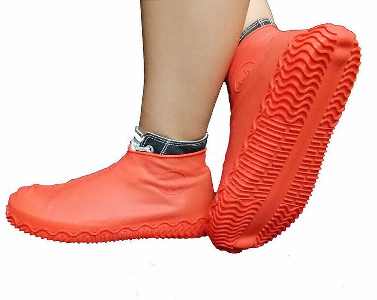 Силиконовые защитные чехлы-бахилы для обуви (СВЕРХПРОЧНЫЕ ) S (30-34р), Красный