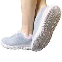 Силиконовые защитные чехлы-бахилы для обуви (СВЕРХПРОЧНЫЕ ) M(35-41р), Белый