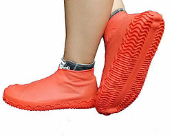 Силиконовые защитные чехлы-бахилы для обуви (СВЕРХПРОЧНЫЕ ) L(41-45р), Красный