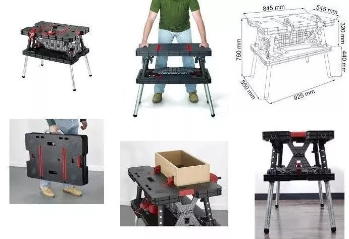 Стол рабочий складной Folding working table, черный - фото 8 - id-p106520189