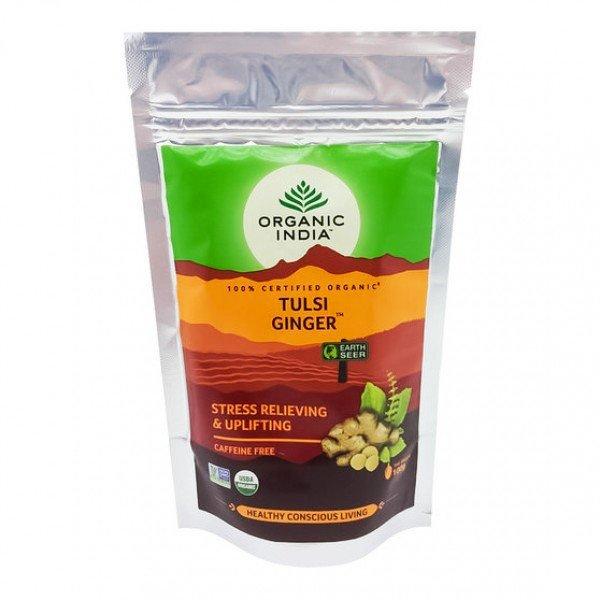 Чай Тулси Имбирь (Tulsi Ginger), 100г - органический - фото 1 - id-p106513933