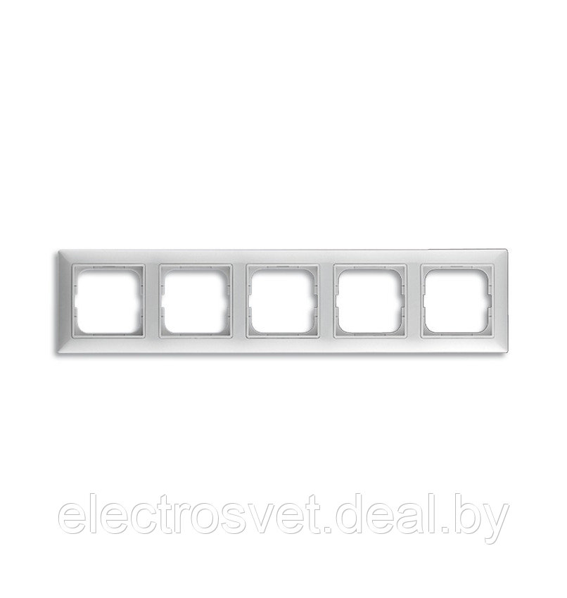 Рамка пятиместная ABB Basic 55, альпийский белый 1725-0-1483 - фото 1 - id-p106559879