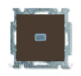 Выключатель одноклавишный с подсветкой ABB Basic 55, шато-черный 1012-0-2175 - фото 1 - id-p106564661