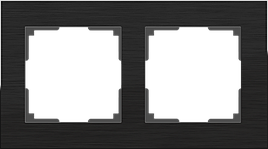WL11-Frame-02 / Рамка на 2 пост (черный алюминий)