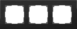 WL11-Frame-03 / Рамка на 3 поста (черный алюминий)