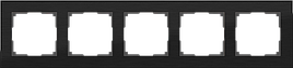 WL11-Frame-05 / Рамка на 5 поста (черный алюминий)