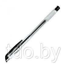 Гелевая ручка: прозрачный корпус, колпачок с цветным клипом /в цвет чернил/ цвет чернил - черный.
