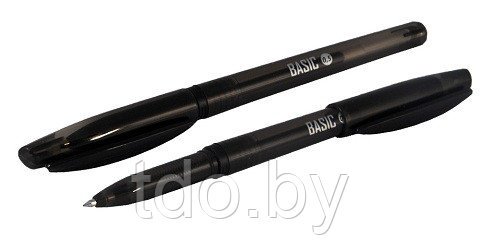 Ручка гелевая, пишущий узел 0,5мм, BASIC, полупрозрачная, черные чернила