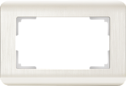 WL12-Frame-01-DBL / Рамка для двойной розетки (перламутровый)