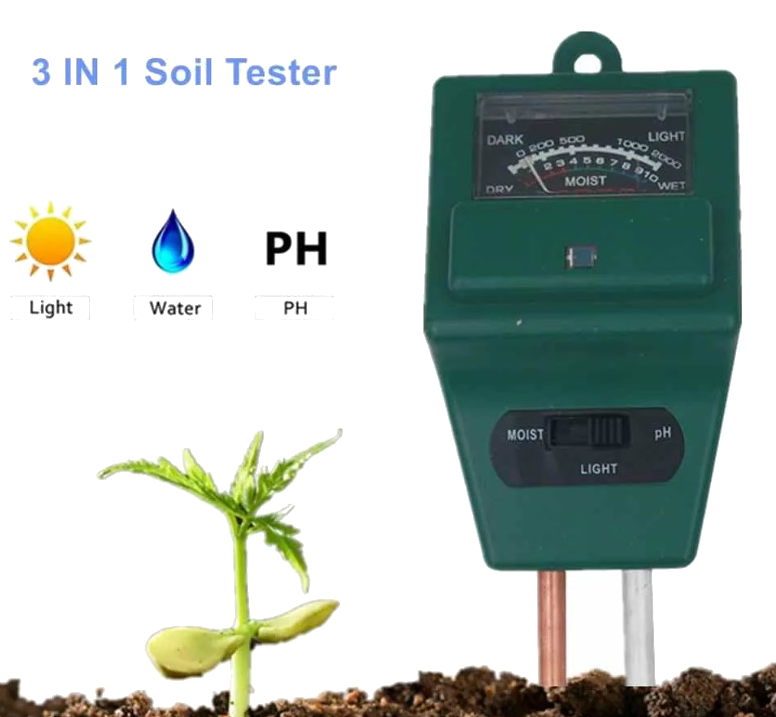 Измеритель кислотности, влажности, освещенности почвы (3 в 1)