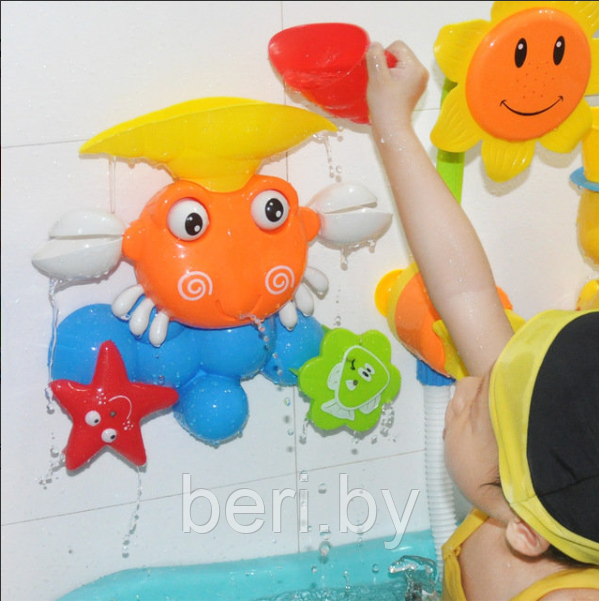 9903 Игрушка для купания Bath Toys "Краб-фонтан", 29х10х27 см, игрушка-водопад, игрушка для игры в ванной - фото 8 - id-p106674910