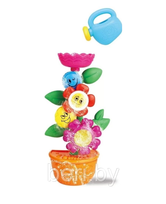 9909 Игровой набор для купания "Цветочный фонтан", игрушка для купания, игрушка-водопад, 22,5х10,31,5 см - фото 4 - id-p106675594