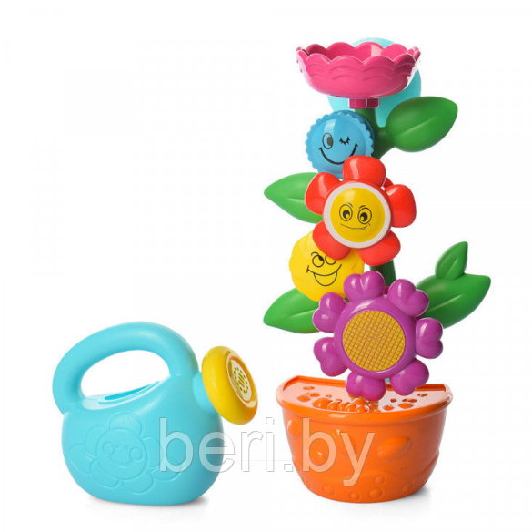 9909 Игровой набор для купания "Цветочный фонтан", игрушка для купания, игрушка-водопад, 22,5х10,31,5 см - фото 2 - id-p106675594