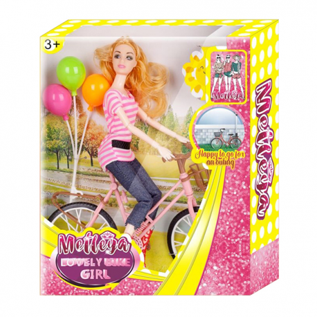 Кукла шарнирная с велосипедом - фото 1 - id-p106675997