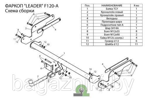 Фаркоп для FORD Kuga с 2013 