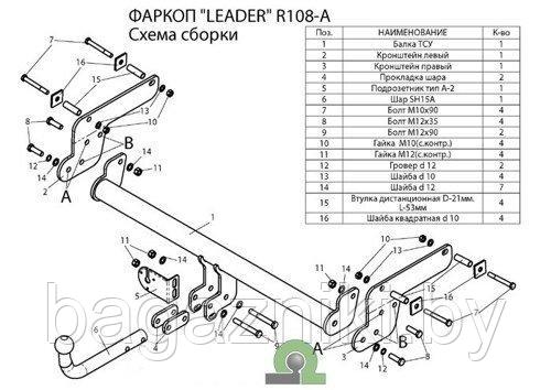 Фаркоп для RENAULT Duster 2011-2014 / Nissan Terrano c 2014 - фото 1 - id-p106685844