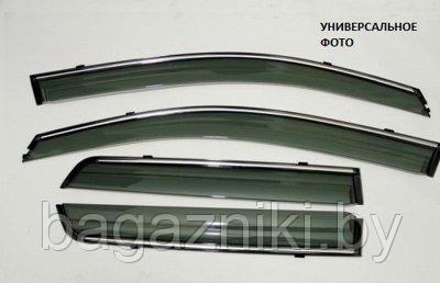 Ветровики клеящиеся VSTAR к Mercedes GL Х166 с 2012 c хромированным молдингом