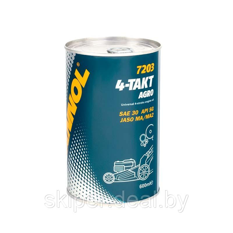 MANNOL 7203 4-Takt Agro SAE 30 / Масло моторное минеральное 600мл МЕТАЛЛ - фото 1 - id-p104054913