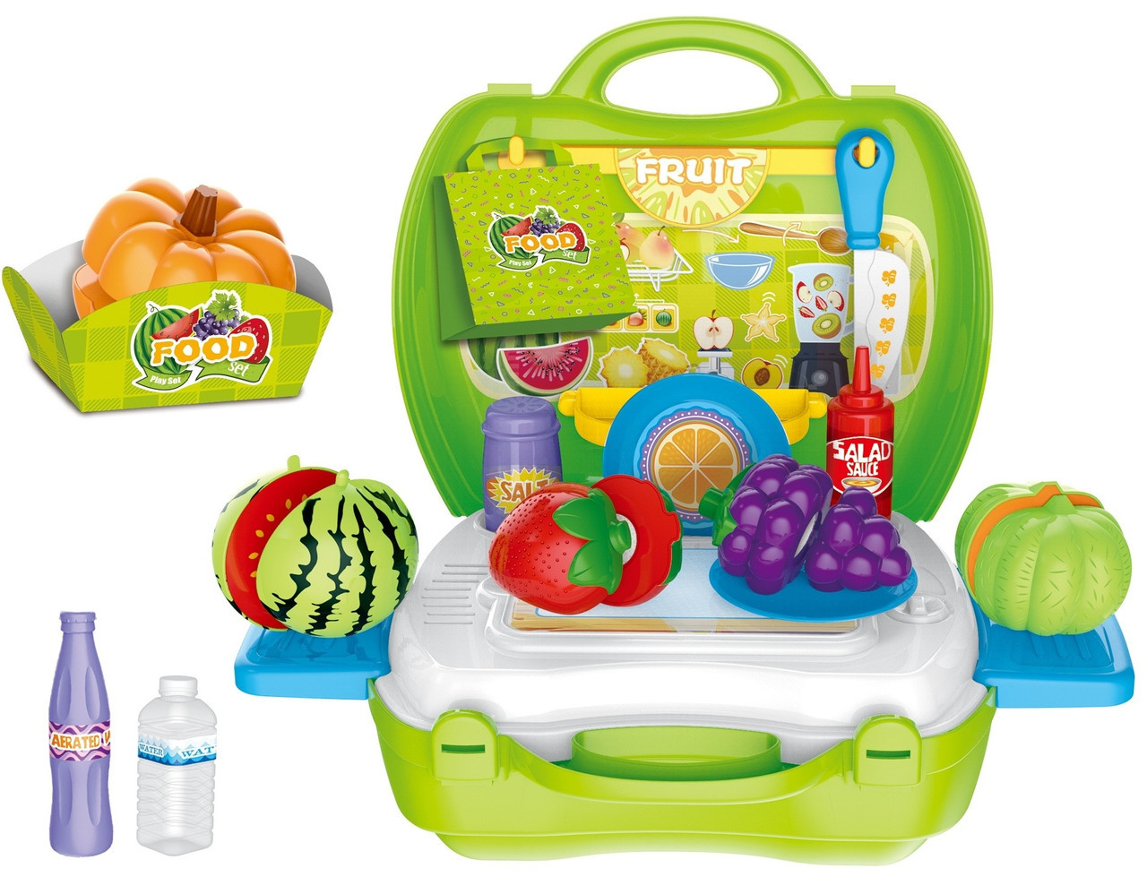 Игровой набор Кухня с фруктами в чемоданчике арт. 8348А (26х23х10) - фото 1 - id-p106692101