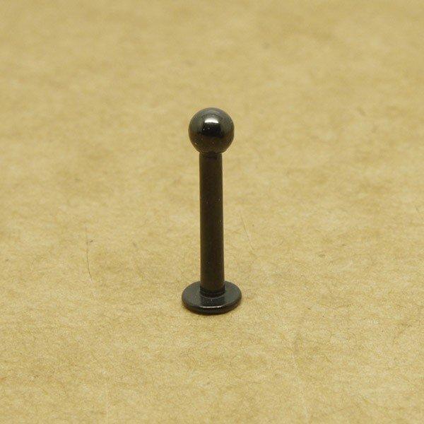 Пирсинг Лабрет шар черный 1,2мм (1,2*10*4мм) - фото 2 - id-p106728649