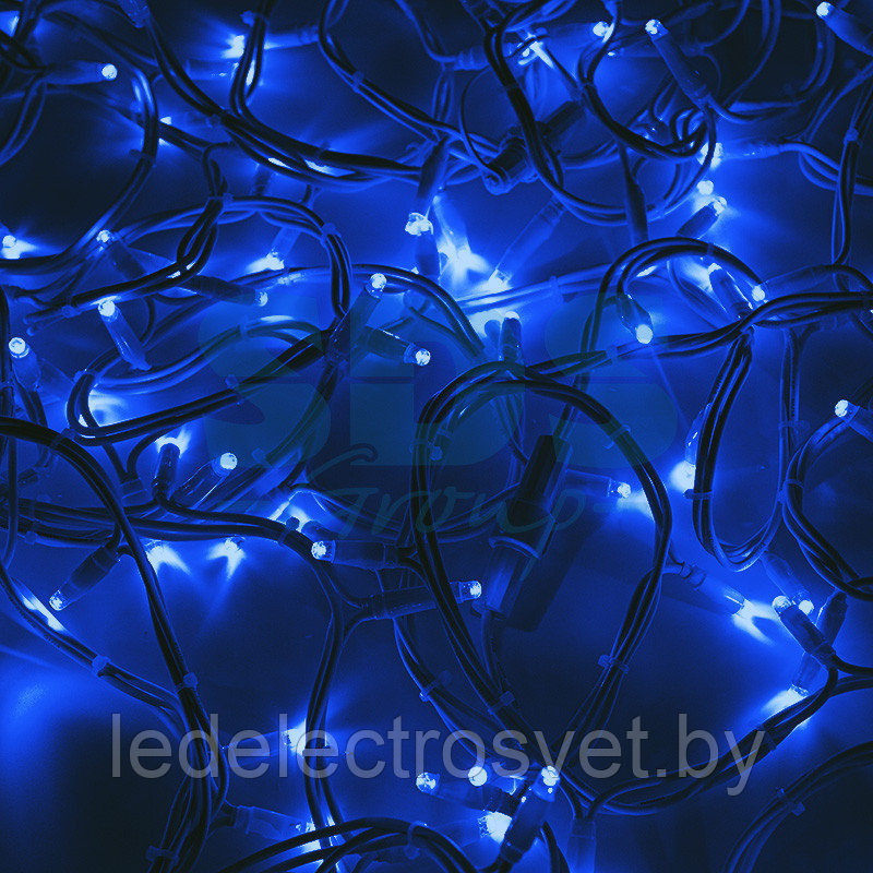 Гирлянда модульная  "Дюраплей LED"  20м  200 LED  белый каучук Синий