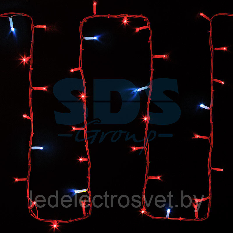 Гирлянда модульная  "Дюраплей LED"  20м  200 LED  белый каучук , мерцающий "Flashing" (каждый 5-й диод),